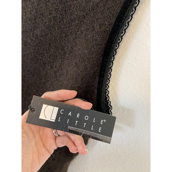 Carole Little Mohair Sheath Dress Large Brown Womens Sleeveless New - Picture 3 of 13